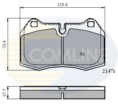 CBP01097 COMLINE Комплект тормозных колодок, дисковый тормоз