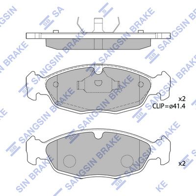 SP2024 Hi-Q Комплект тормозных колодок, дисковый тормоз