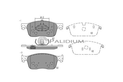 P11558 ASHUKI by Palidium Комплект тормозных колодок, дисковый тормоз