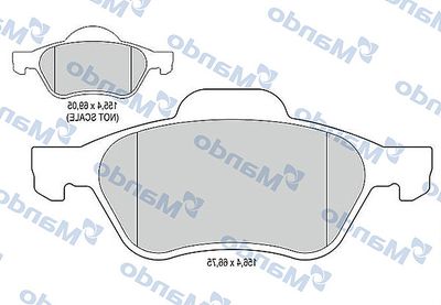 MBF015160 MANDO Комплект тормозных колодок, дисковый тормоз