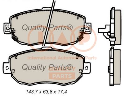 70417110 IAP QUALITY PARTS Комплект тормозных колодок, дисковый тормоз