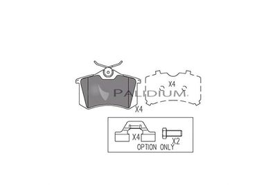P11000 ASHUKI by Palidium Комплект тормозных колодок, дисковый тормоз