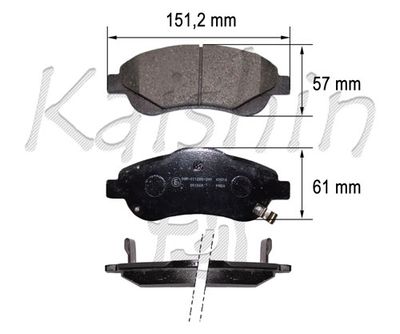 FK5156 KAISHIN Комплект тормозных колодок, дисковый тормоз