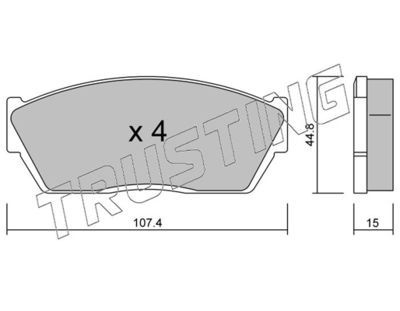 0560 TRUSTING Комплект тормозных колодок, дисковый тормоз