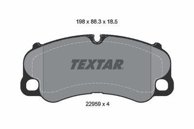 2295901 TEXTAR Комплект тормозных колодок, дисковый тормоз