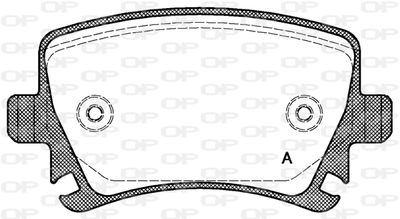 BPA103100 OPEN PARTS Комплект тормозных колодок, дисковый тормоз