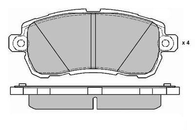 121711 E.T.F. Комплект тормозных колодок, дисковый тормоз