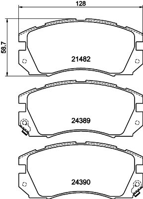 8DB355037271 HELLA PAGID Комплект тормозных колодок, дисковый тормоз