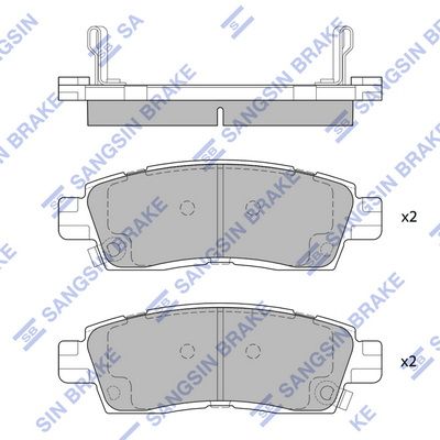 SP1783 Hi-Q Комплект тормозных колодок, дисковый тормоз