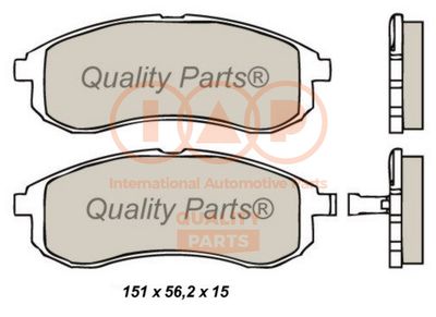 70412033 IAP QUALITY PARTS Комплект тормозных колодок, дисковый тормоз