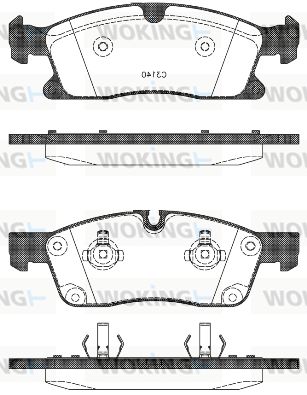 P1530310 WOKING Комплект тормозных колодок, дисковый тормоз