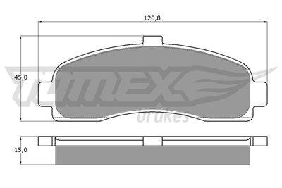 TX1110 TOMEX Brakes Комплект тормозных колодок, дисковый тормоз