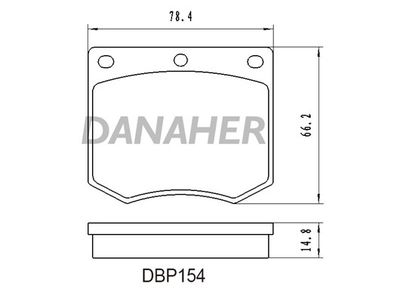 DBP154 DANAHER Комплект тормозных колодок, дисковый тормоз