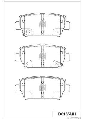 D6165MH MK Kashiyama Комплект тормозных колодок, дисковый тормоз