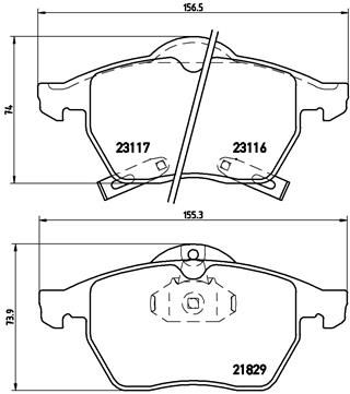 P59029 BREMBO Комплект тормозных колодок, дисковый тормоз