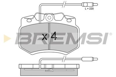 BP22761 BREMSI Комплект тормозных колодок, дисковый тормоз