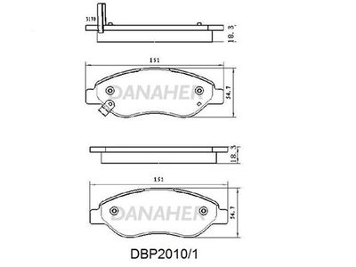 DBP20101 DANAHER Комплект тормозных колодок, дисковый тормоз