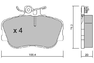 BPMB1009 AISIN Комплект тормозных колодок, дисковый тормоз