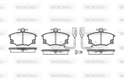 P046322 WOKING Комплект тормозных колодок, дисковый тормоз