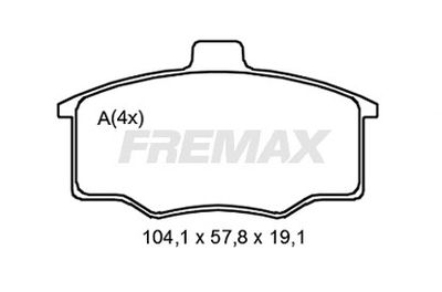 FBP2062 FREMAX Комплект тормозных колодок, дисковый тормоз