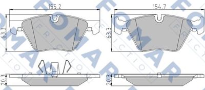 FO934781 FOMAR Friction Комплект тормозных колодок, дисковый тормоз