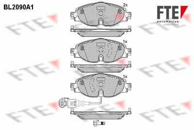 BL2090A1 FTE Комплект тормозных колодок, дисковый тормоз