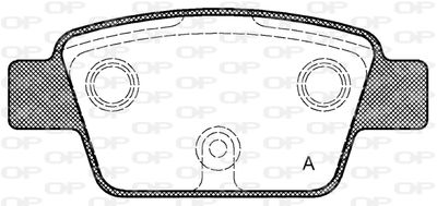 BPA086100 OPEN PARTS Комплект тормозных колодок, дисковый тормоз