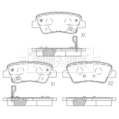 BBP2655 BORG & BECK Комплект тормозных колодок, дисковый тормоз
