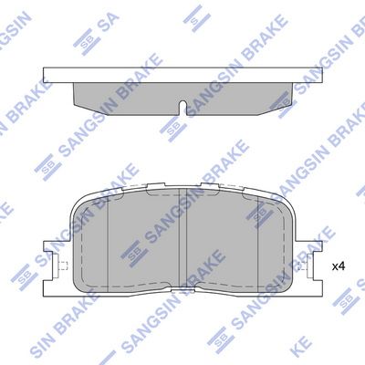 SP2038 Hi-Q Комплект тормозных колодок, дисковый тормоз