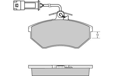 120533 E.T.F. Комплект тормозных колодок, дисковый тормоз