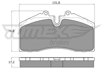 TX1801 TOMEX Brakes Комплект тормозных колодок, дисковый тормоз