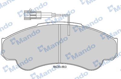 MBF015028 MANDO Комплект тормозных колодок, дисковый тормоз