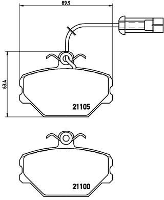 P23044 BREMBO Комплект тормозных колодок, дисковый тормоз