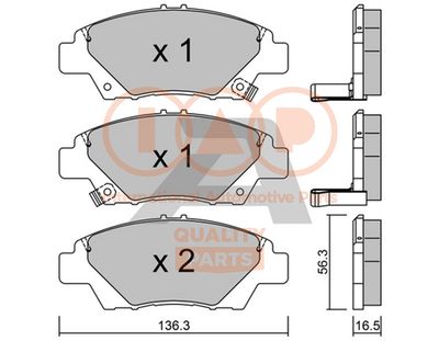 70406082P IAP QUALITY PARTS Комплект тормозных колодок, дисковый тормоз