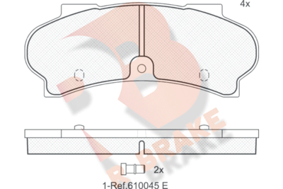 RB0187 R BRAKE Комплект тормозных колодок, дисковый тормоз