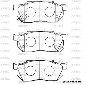 SN424P ADVICS Комплект тормозных колодок, дисковый тормоз