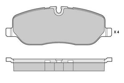 121206 E.T.F. Комплект тормозных колодок, дисковый тормоз
