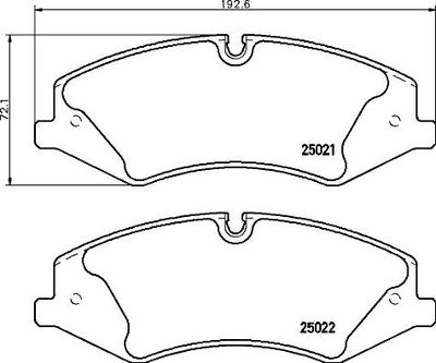 P44024 BREMBO Комплект тормозных колодок, дисковый тормоз