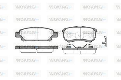 P1151302 WOKING Комплект тормозных колодок, дисковый тормоз