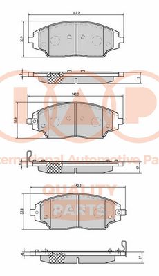 70420081 IAP QUALITY PARTS Комплект тормозных колодок, дисковый тормоз