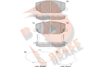 RB2373 R BRAKE Комплект тормозных колодок, дисковый тормоз