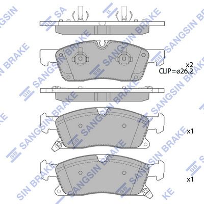 SP4103 Hi-Q Комплект тормозных колодок, дисковый тормоз