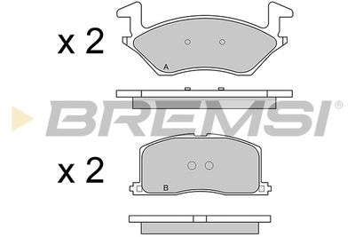 BP2481 BREMSI Комплект тормозных колодок, дисковый тормоз