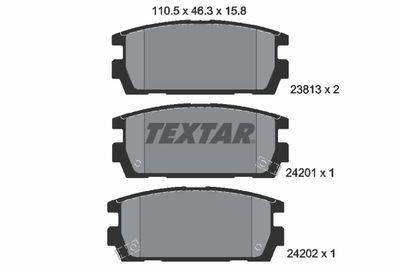 2381301 TEXTAR Комплект тормозных колодок, дисковый тормоз