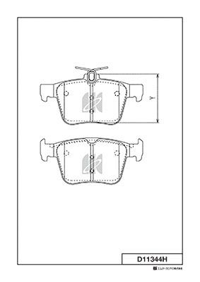 D11344H MK Kashiyama Комплект тормозных колодок, дисковый тормоз