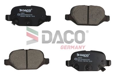 320925 DACO Germany Комплект тормозных колодок, дисковый тормоз