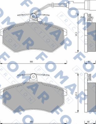 FO432881 FOMAR Friction Комплект тормозных колодок, дисковый тормоз