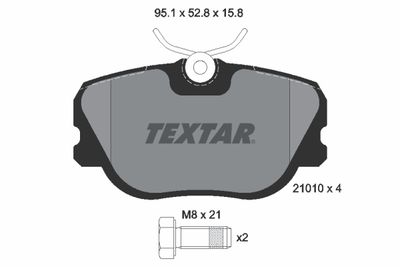 2101003 TEXTAR Комплект тормозных колодок, дисковый тормоз