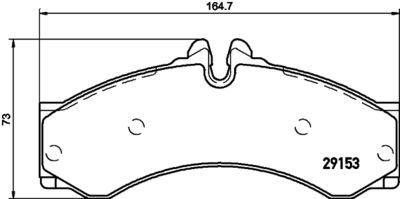 8DB355030851 HELLA Комплект тормозных колодок, дисковый тормоз