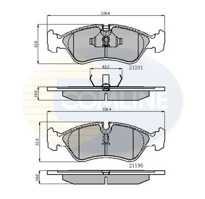 CBP0150 COMLINE Комплект тормозных колодок, дисковый тормоз